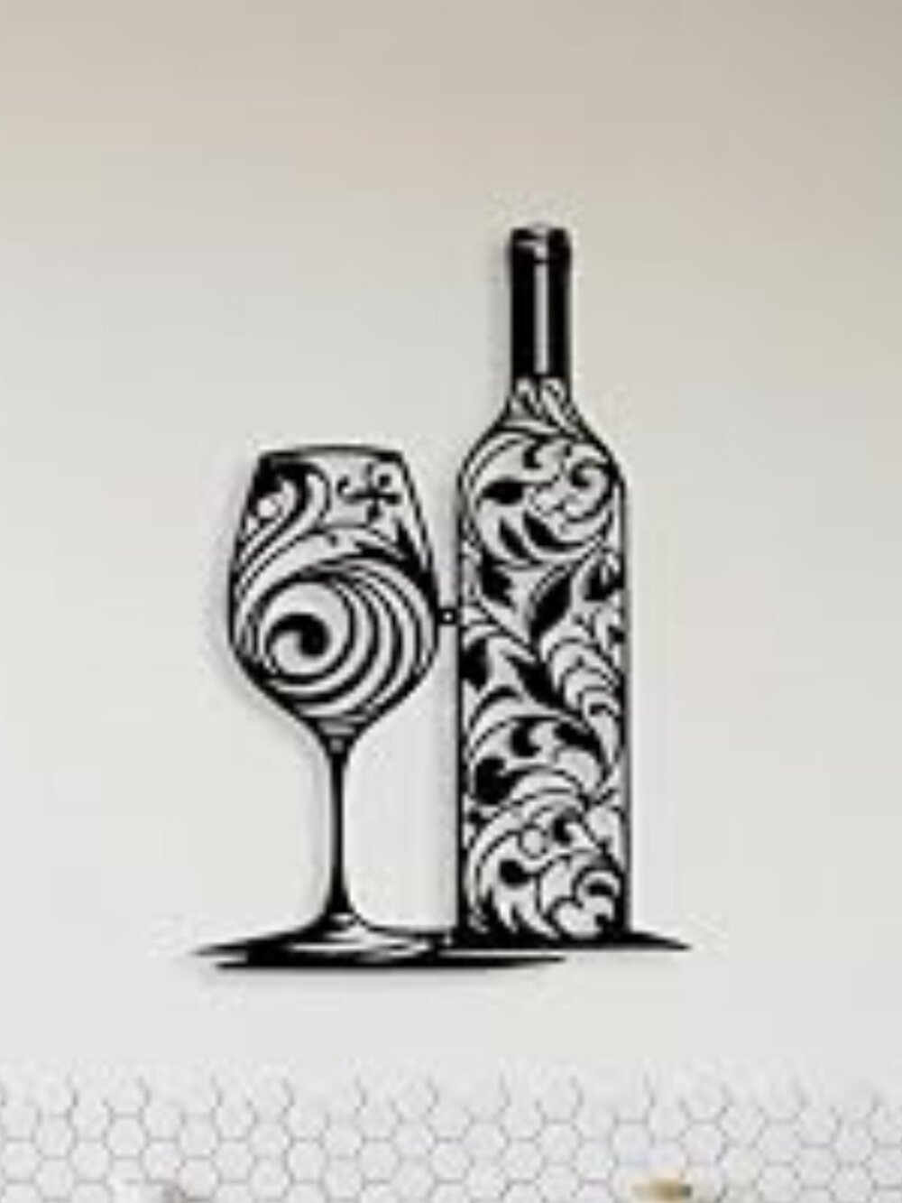 Wine Wall Decor, Metal Wall Art for Kitchen, Wine Lover Gifts, Home Bar